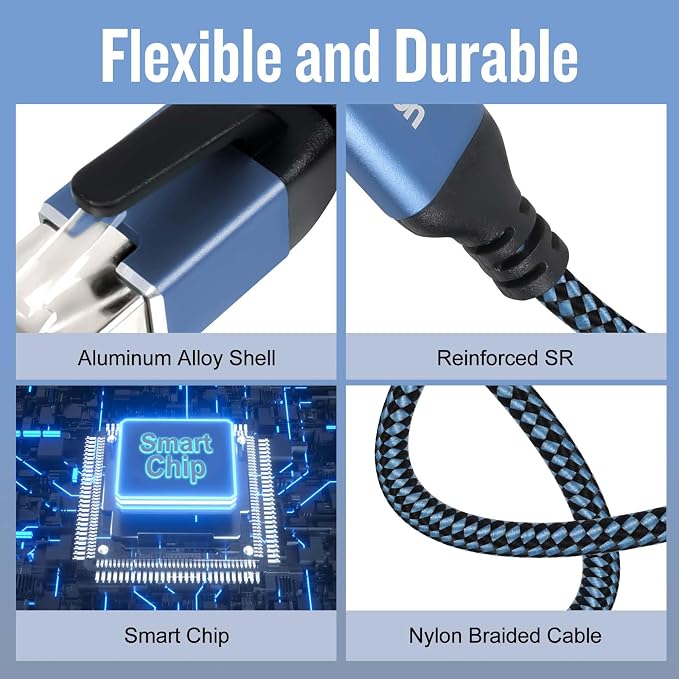 USB C to Ethernet Cable, 15Ft Type C to RJ45 Cable, USB C to Gigabit Ethernet - Image 5