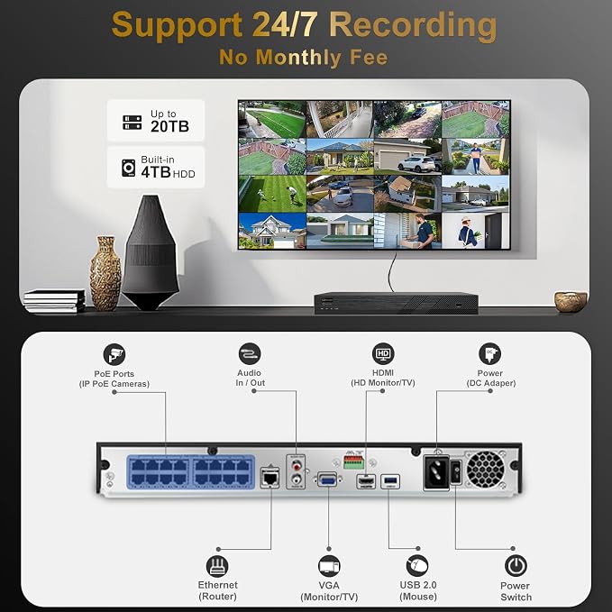 - Anpviz 16 Channel 4K PoE Security Camera System - Image 7