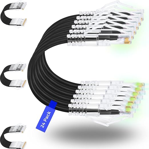 Rapink Patch Cables Cat6/ Cat6a 10ft Slim, Cat6a Ethernet Patch Cable 10G by Rapink