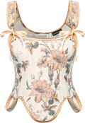 SCARLET DARKNESS Bustier Tops for Women Renaissance Floral Lace Up Bodyshaper by SCARLETDARKNESS