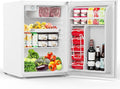 COWSAR 2.6 Cu.Ft Mini Fridge with Freezer, Quiet Reversible Door Compact Refrigerator, Small Refrigerator with 2 Removable Shelves, Adjustable Thermostat, for Office, Bedroom, Dorm, White by COWSAR