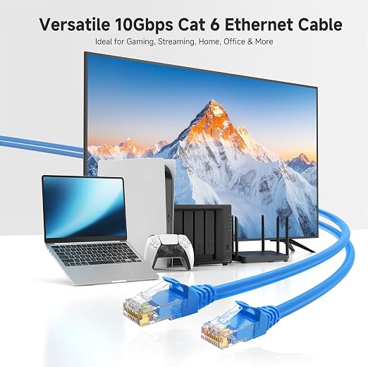 Cable Matters 10Gbps Snagless Long Cat 6 Ethernet Cable - 100ft - Image 2