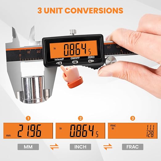 HARDELL Rechargeable Digital Caliper, 12 Inch Calipers - Image 4