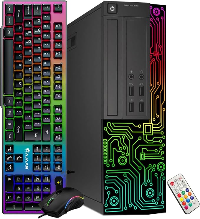 Dell OptiPlex PC,Core I7,24'' Monitor,RX 550 4G,16G RAM,512G SSD(Renewed) | Gaming Computer PC, i7 up to 3.9G, 24 inch FHD,WiFi, ARGB Headset,4K Support,DP, HDMI,DVI,Windows 11 Pro,Home or Office PC - Image 2