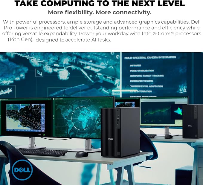 Dell Desktop Computers Pro Tower PC for Home and Business, 14th Gen Intel 4-Core Processor, 8GB DDR5 RAM, 512GB PCIe SSD, DisplayPort, HDMI, Support Dual Monitor, Windows 11 Pro - Image 6
