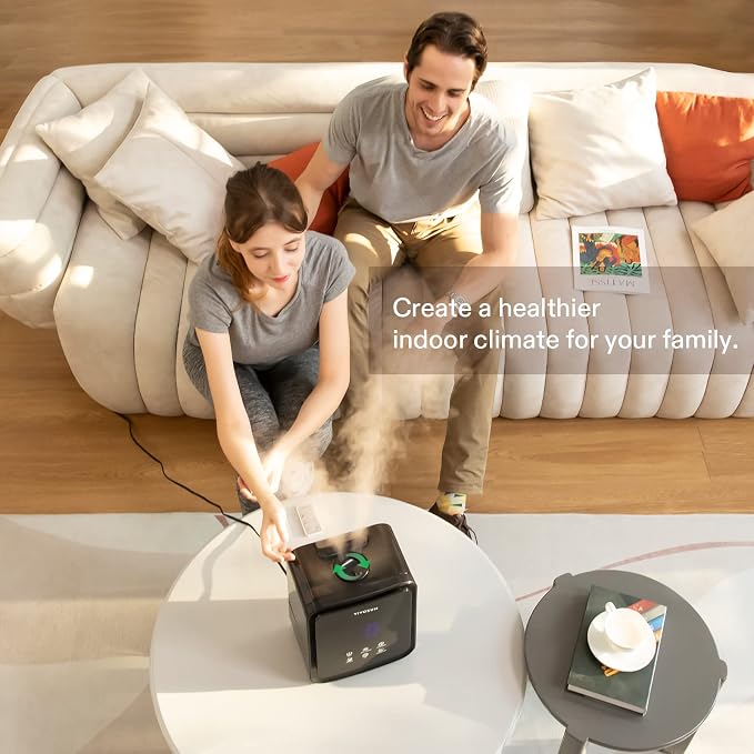 VIVOSUN 4.5L 2-in-1 Cool & Warm Mist Ultrasonic Humidifier with Essential Oil Box & Remote Control for Bedrooms, Offices, Plants, Babies, Dryness, and Skincare - Image 7