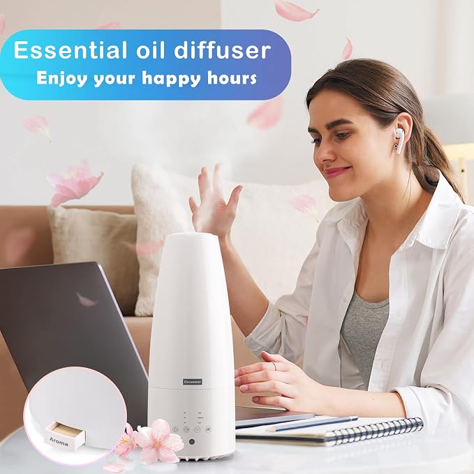 Warm and Cool Mist Humidifier for Home/Bedroom with Remote Control 2.3L Smart Air Humidifier for Desk/Office/Bedroom 25dB Whisper Quiet with Auto Shut off - Image 5
