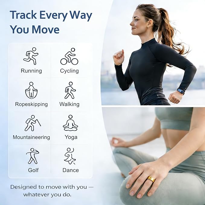Smart Ring for Women Men, Sleep Tracking Wearable, Fitness Tracker Ring - Image 7