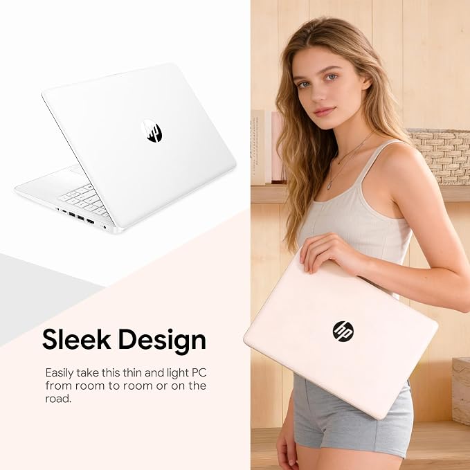 HP 14" Laptop · Microsoft 365 Included · 576GB Storage (64GB + 512GB SD) · 4GB RAM · HD Display · 12-Hour Battery · WiFi · Bluetooth · Windows 11 White - Image 8