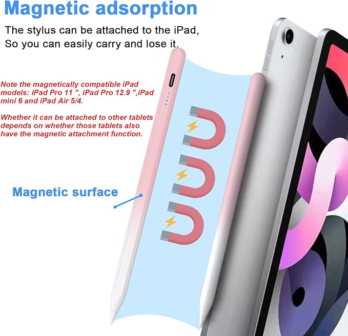 Stylus Pens for Touch Screens Power-Display Tablet Pen POM Tip Magnetic Digital - Image 3