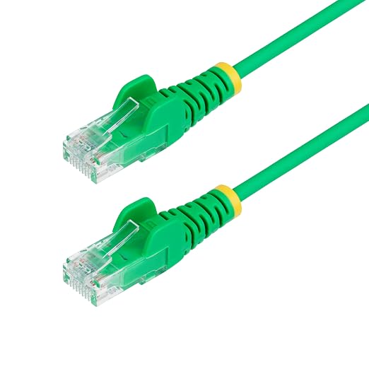StarTech.com 5ft Green Slim CAT6 Ethernet Cable, Snagless RJ45, 28AWG Pure Bare by StarTech