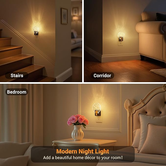 JandCase Night Light, Dimmable Night Lights Plug into Wall, Bubble Nightlight - Image 5