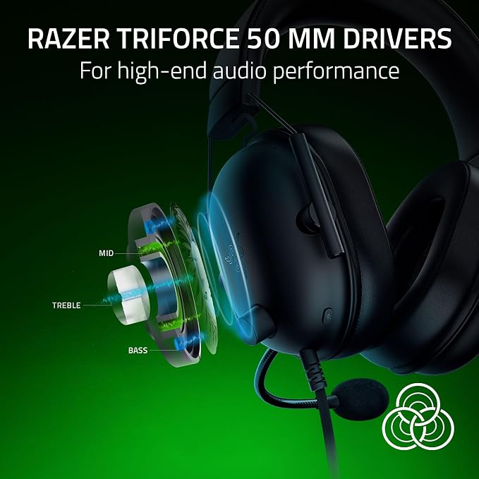Razer BlackShark V2 X Xbox Gaming Headset, 3.5mm Audio Jack, Black | 50mm Drivers, Cardioid Mic, Lightweight, Comfortable Noise Isolating Earcups, for Xbox Series X, Series S, PS5, PC, Switch - Image 2