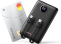 WeeFancy Mini Portable Charger with Built-in Cables 22.5W Fast Charging Power Bank USB-C Small Battery Pack 10000mAh Travel Essential Slim Battery for iPhone 17/16/15/14, Samsung 25/24, and More by WeeFancy