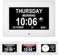 Dementia clock for seniors, 3 main interfaces, automatic dimming, digital by Unknown