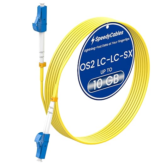 SpeedyCables- OS2 LC to LC Fiber Patch Cable 0.2M, 1G/10Gb 9/125um Single Mode by SpeedyCables