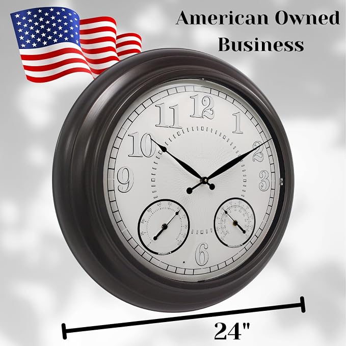 24 inch Illuminated Outdoor Clock - Image 3