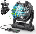 ONLYNEW Portable Fan Rechargeable, 20000mAh Cordless Battery Powered Fan with LED Lantern, USB C Battery Operated for Camping Travel Bedroom Home Tent Office Beach Desk Fishing Table by OnlyNewforYourLife
