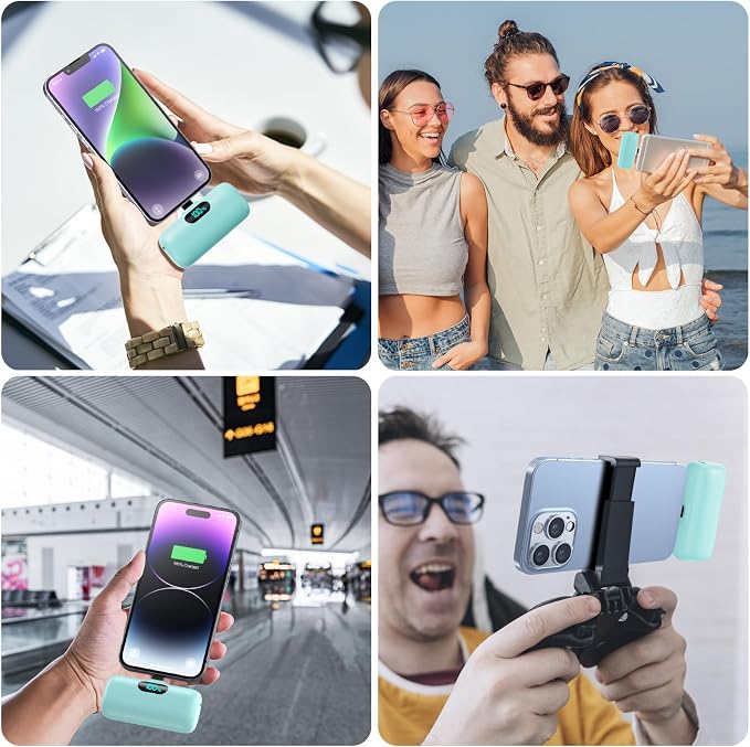 Small Portable Charger for iPhone 5000mAh, PD Fast Charging Power Bank,Mini Battery Pack Portable Phone Charger Travel Essentials for iPhone 14/14 Pro Max/13/13 Pro/12 Pro/11/XS/XR/X/8/7/6/SE Series - Image 7
