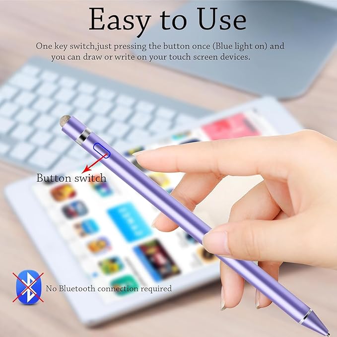 CMARS Active Stylus Pen for Touchscreen, Rechargeable Universal Pencil for iPad - Image 4