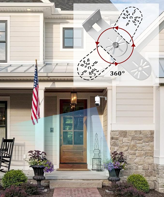 4Pack Metal Swivel Wall Mount Bracket - Image 4