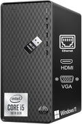 HP Desktop Computers Tower PC, Intel i5-10400 (16GB DDR4 RAM, 1TB SSD) | Compact & Silent Design, Idea for Home Daily use, Web Browsing, WiFi Adapter, Keyboard & Mouse Included, Windows 11 Home by HP