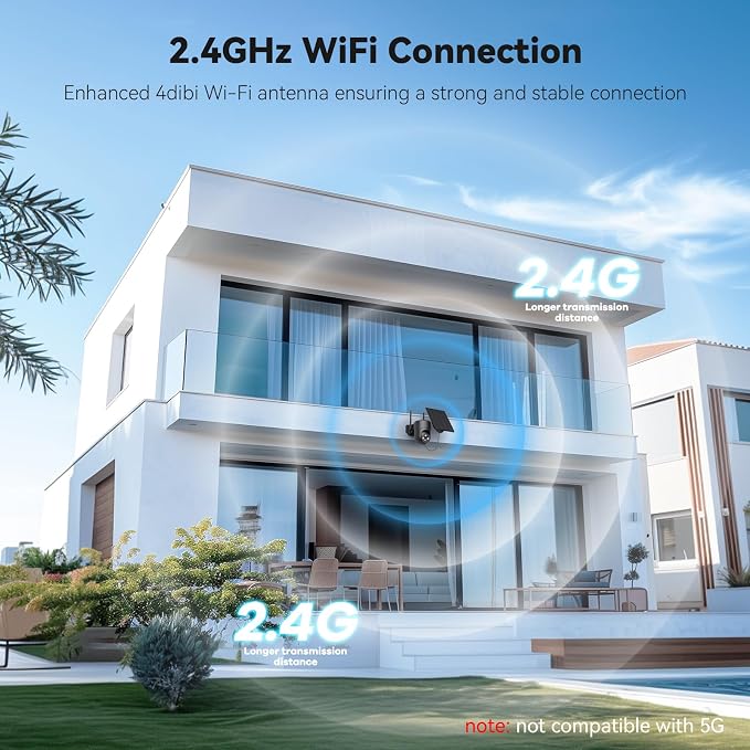 ELYSOO Solar Security Cameras Wireless Outdoor, 2.4GHz WiFi, 2K Color Night - Image 5