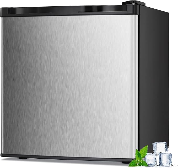 Antarctic Star 1.1 Cu.ft Small Upright Freezer, Compact Mini Freezer with Adjustable Thermostat, Removable Shelves, Reversible Door Hinge, Quiet for Home/Office/Dorm/Kitchen by AntarcticStar