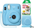 Fujifilm Instax Mini 11 Instant Camera Sky Blue + Minimate Custom Case + Fuji by FUJIFILM