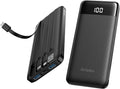 Orfeika Portable Phone Charger, 10000mAh Portable Charger Power Bank with Built-in Cables, Travel Essential Battery Pack Compatible with iPhone, Samsung, Google, iPads, Tablets, etc by Orfeika