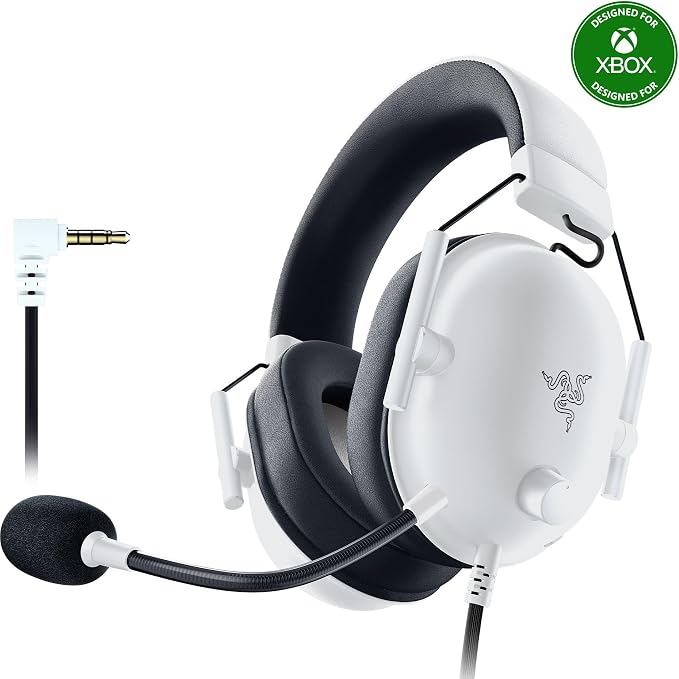 Razer BlackShark V2 X Wired Xbox Gaming Headset, White | 50mm Drivers, Cardioid Mic, Lightweight, Comfortable Noise Isolating Earcups, For Xbox Series X, Series S, PS5, PC, Switch by Unknown