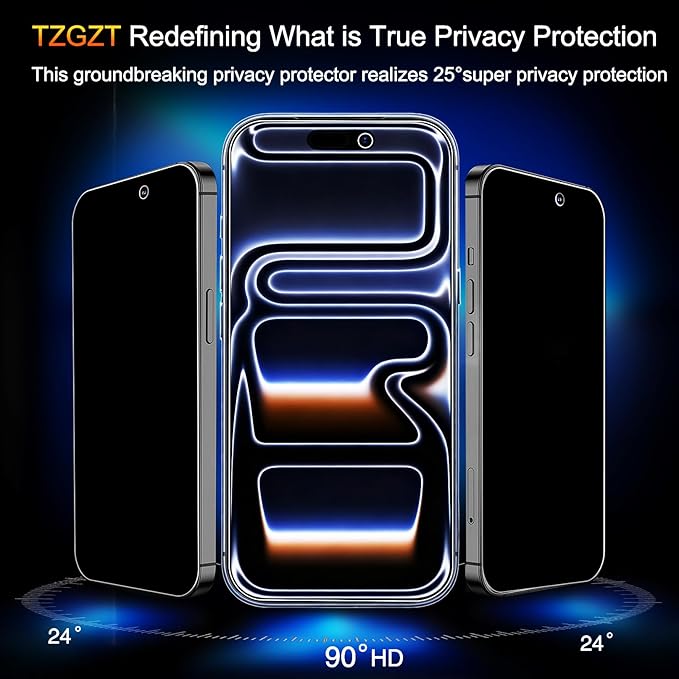 TZGZT 3 Pack Privacy Screen Protectors - Image 3