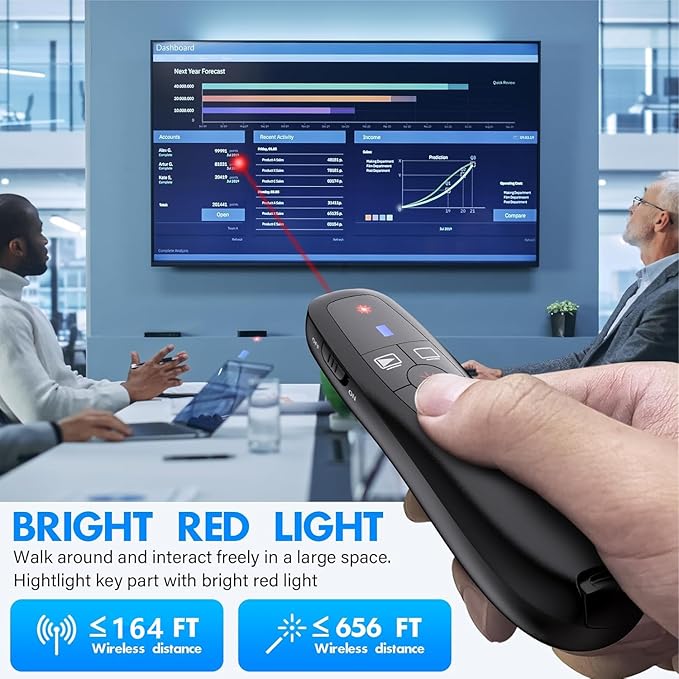 Presentation Clicker with Case Storage, Wireless Presenter Remotes with USB-A&C - Image 8