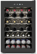 Feelfunn 45 Bottle Wine Cooler, 4.5CuFt Mini Fridge with Glass Door, Black | 34-64°F, <36dB, UV-protective glass door, stable temp, 4 adjustable shelves. For wine, beer, soda in Bedroom Office Home Bar by Feelfunn