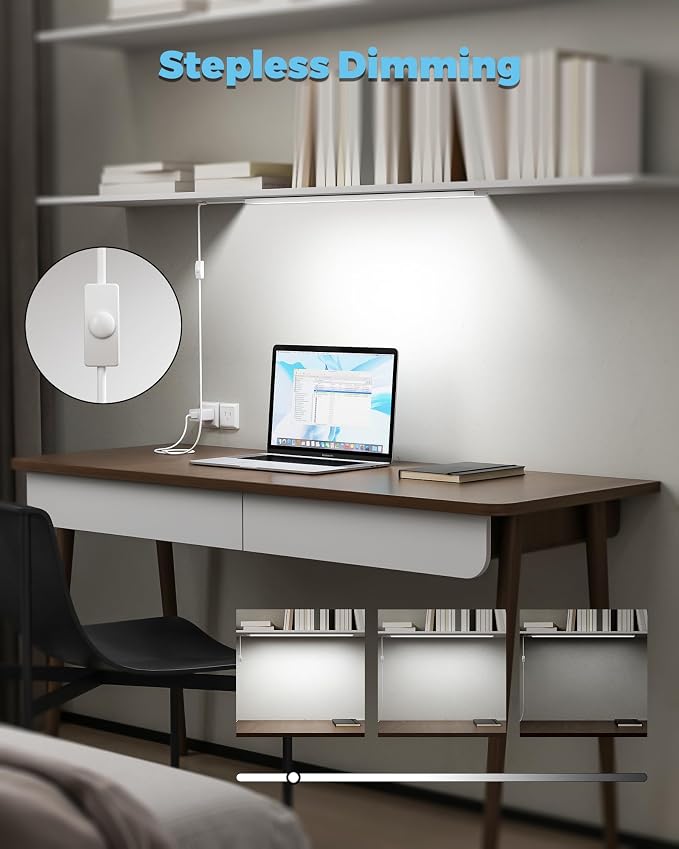 ASOKO Plug-in Under Cabinet Lighting, 24Inch LED Workbench Lights - Image 4