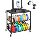 3D Printer Stand with Filament Storage, Sturdy Wooden 3D Printer Table Holds 32 by EnigmaSoul