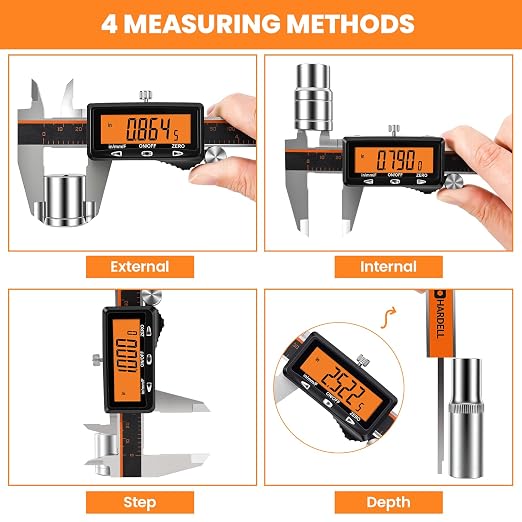 HARDELL Rechargeable Digital Caliper, 12 Inch Calipers - Image 7