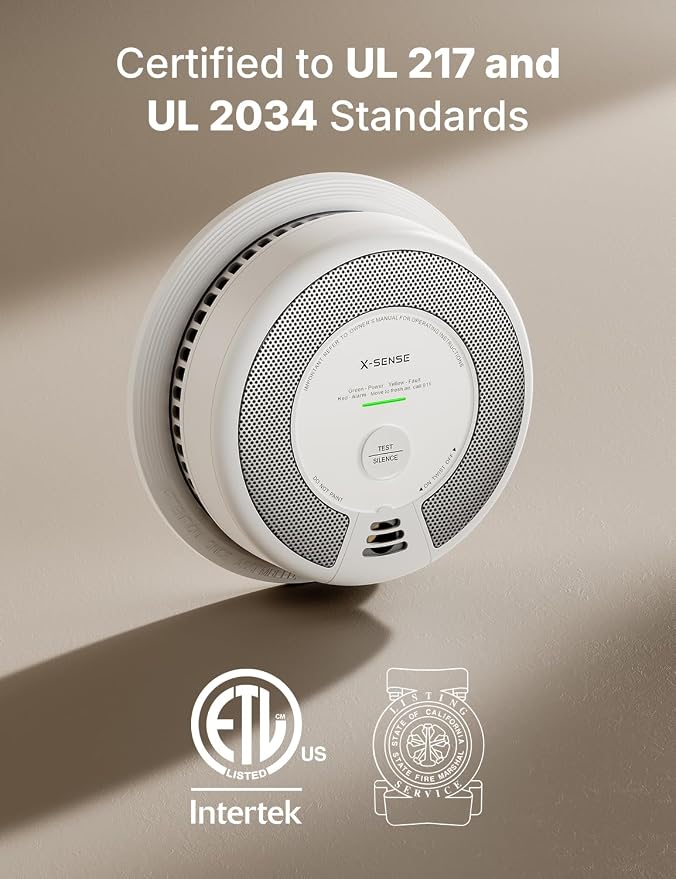 X-Sense 6-Pack Wireless Interconnected Combination Smoke and Carbon Monoxide - Image 2
