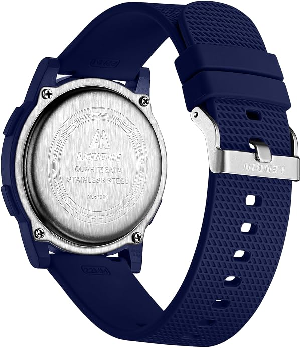 HANPOSH Mens Digital Watch Ultra Thin Minimalist Sports Waterproof Outdoor LED - Image 2