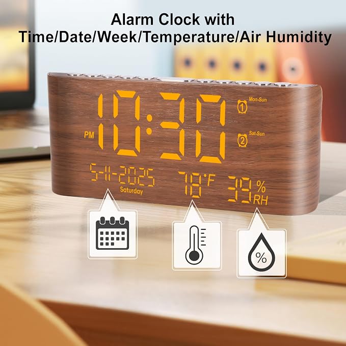 PPLEE 8.7inch Digital Alarm Clock - Image 2