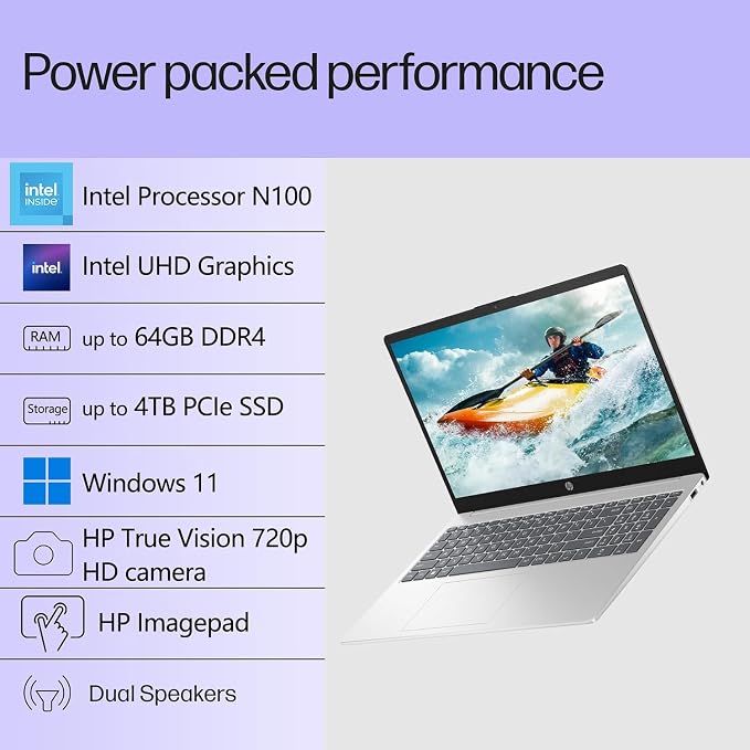 HP Laptop 2026 Copilot AI, 15.6" FHD, 32GB RAM, 1TB SSD, Intel Processor | WiFi 6, Office 365, Long Battery Life, Portable Size & Lightweight, Windows 11 Home for Students & Business Office - Image 2