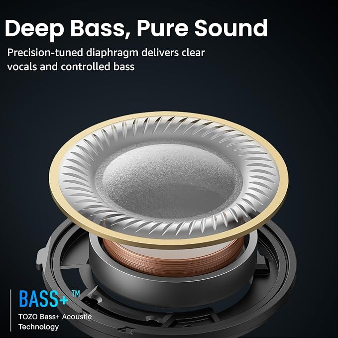 TOZO A1 Wireless Earbuds Bluetooth 5.3 Light Weight in Ear Headphones | IPX5 Waterproof, 2 Mics for AI Calls, Immersive Premium Sound Bass Ear buds with Charging Case, 32 Presets EQ via TOZO App - Image 4