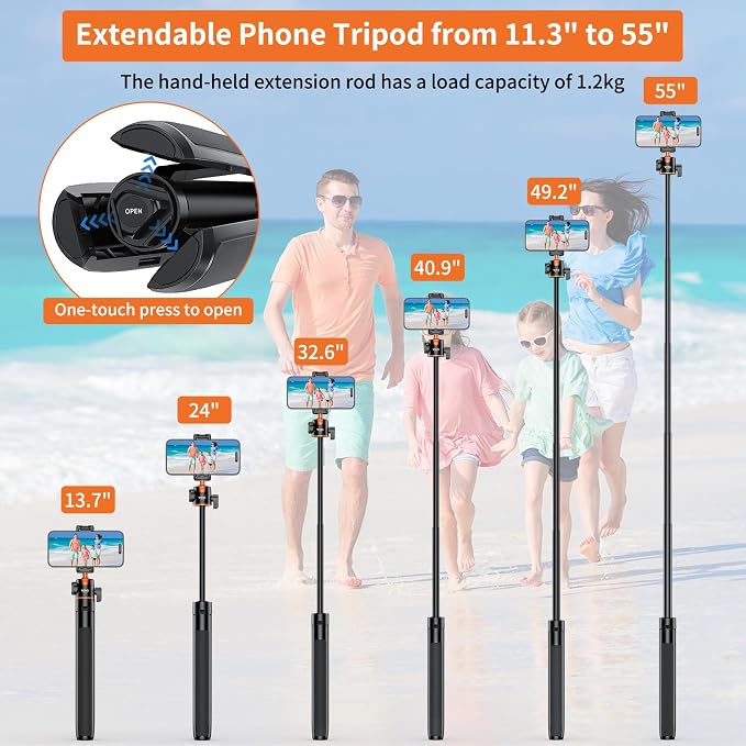 VRIG TP16 Camera Tripod, 5 Levels Adjustment 360° Ball Head Loads Up - Image 3