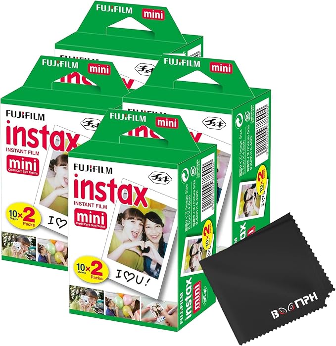 Fujifilm Instax Mini Instant Camera Film: 80 Shoots Total, by FUJIFILM