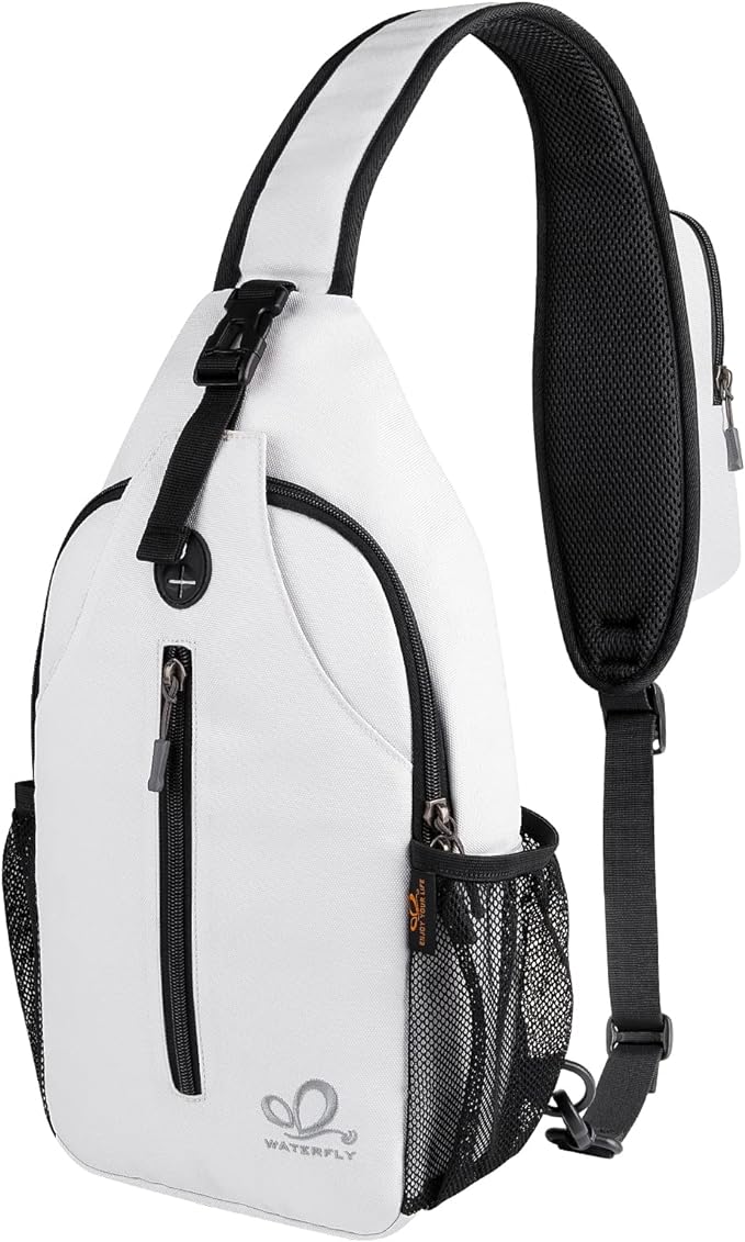 WATERFLY Crossbody Sling Backpack Sling Bag Travel Hiking Chest Bag Daypack by Waterfly