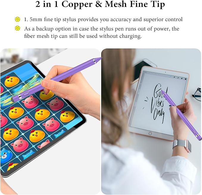 Stylus Pen for Touchscreen, Kenkor Rechargeable Digital Fine Point Active - Image 4