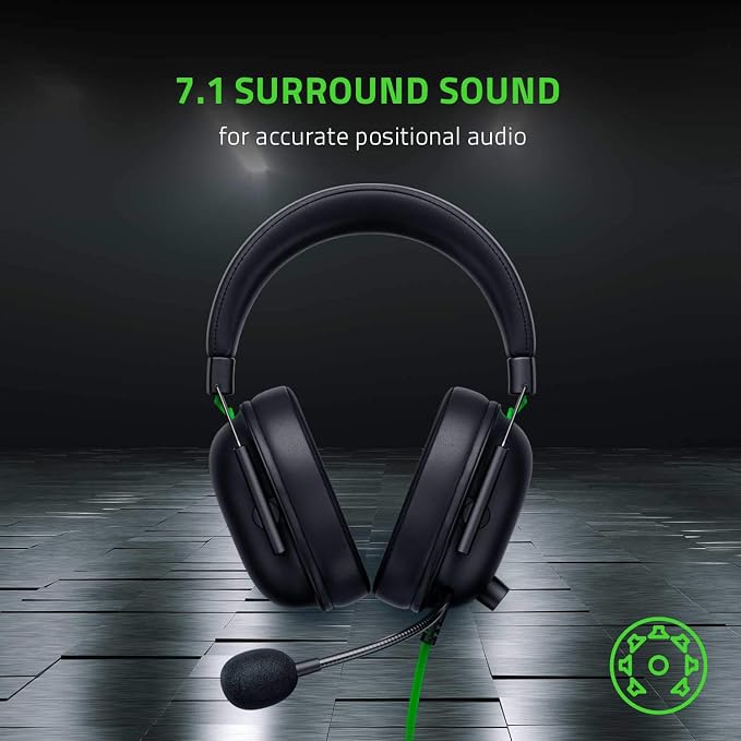 Razer BlackShark V2 X Gaming Headset: 7.1 Surround Sound - 50mm Drivers - Memory Foam Cushion - For PC, PS4, PS5, Switch - 3.5mm Audio Jack - Black | 7.1 Surround Sound, 50mm Drivers, Cardioid Mic, Lightweight, Memory Foam, Noise Isolating Earcups, for... - Image 7