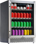 Albott 24 Inch Beverage Refrigerator, Under Counter Fridge with Glass Door | Adjustable Shelves, LED Touch Panel, Built-In or Freestanding Design for Wine and Beer, 34-64℉ by Albott