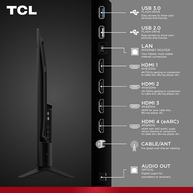 TCL 50-Inch F8D Series 4K QLED (50F8D, 2026 Model) with Dolby Vision HDR & Dolby Atmos Smart TV with Fire TV, Alexa+, 120Hz Refresh Rate, High Brightness LED Backlight - Image 4