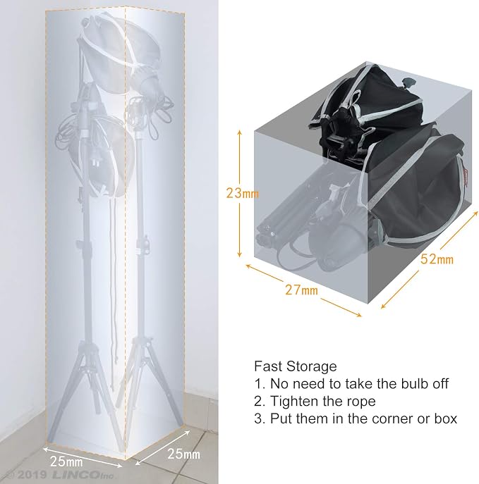 LINCO Lincostore Photography Photo Table Top Studio Lighting Kit- 30 Seconds to - Image 9
